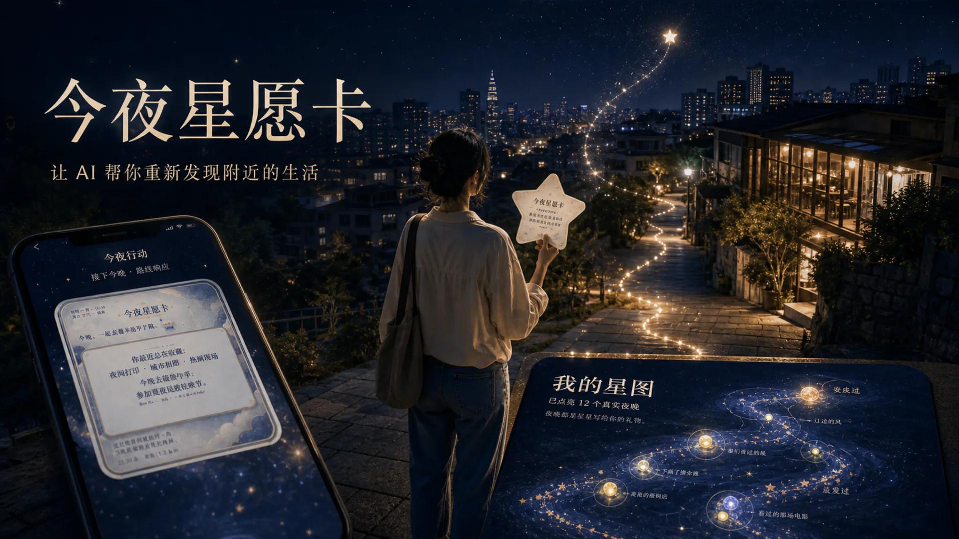 Tonight Wish Card city discovery and personal star map cover